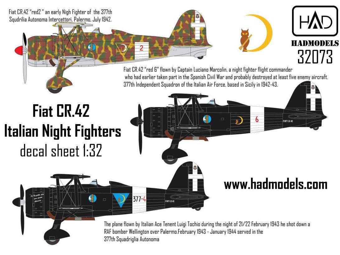 HAD Models 32073 1:32 Fiat CR-42 Italian Night fighters