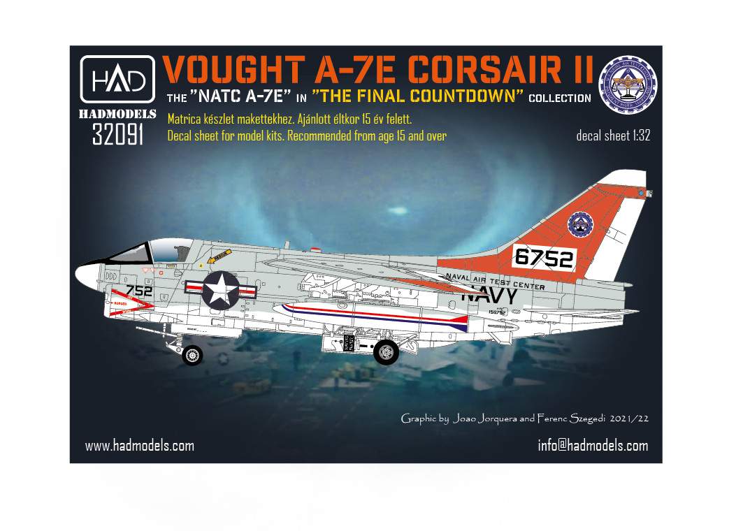 HAD Models 32091 1:32 LTV A-7E Corsair US NAVAL Air Test Center ' The final Countdown'
