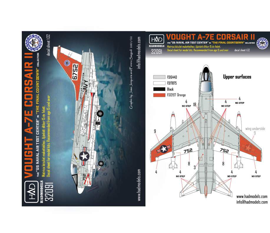 HAD Models 32091 1:32 LTV A-7E Corsair US NAVAL Air Test Center ' The final Countdown'