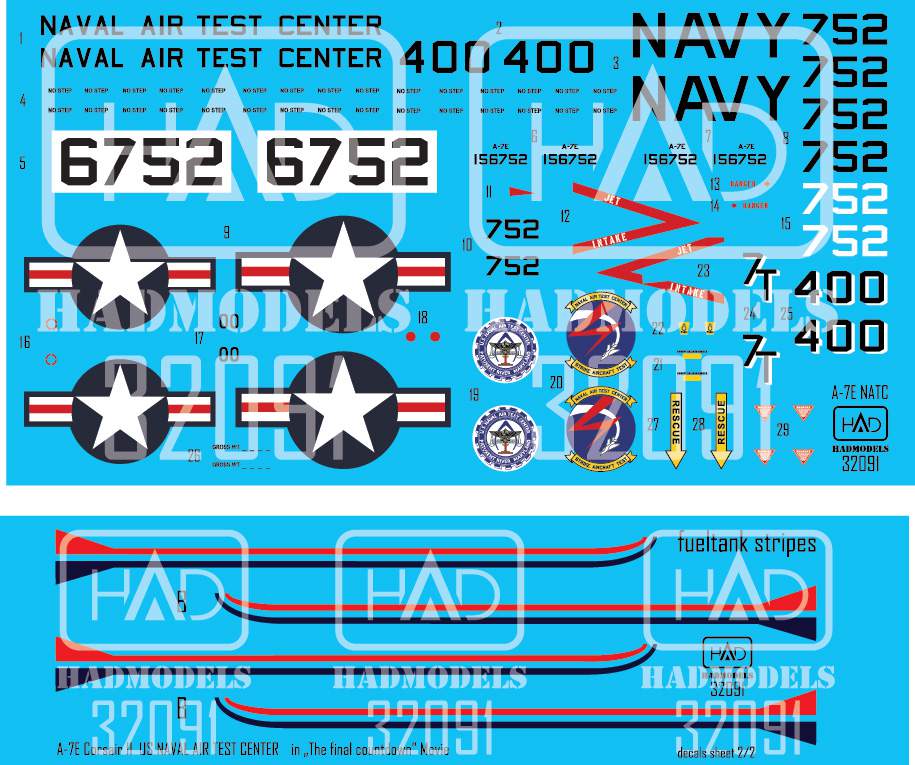 HAD Models 32091 1:32 LTV A-7E Corsair US NAVAL Air Test Center ' The final Countdown'