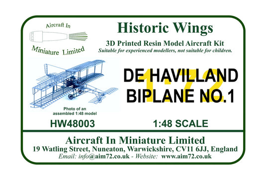 AIM - Historic Wings HW48003 1:48 de Havilland Biplane No.1 (1909)