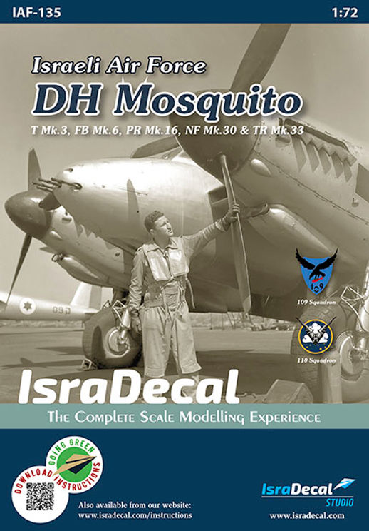 IsraDecal Studio IAF-135 1:72 IAF de Havilland Mosquito