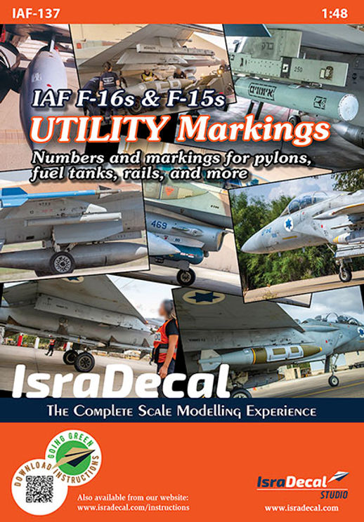 IsraDecal Studio IAF-137 1:48 IAF F-16s & F-15s Utility Markings
