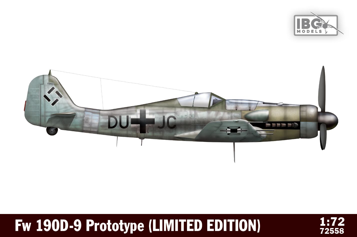 IBG Models 72558 1:72 Focke-Wulf Fw190 D-9 Prototype Limited Edition