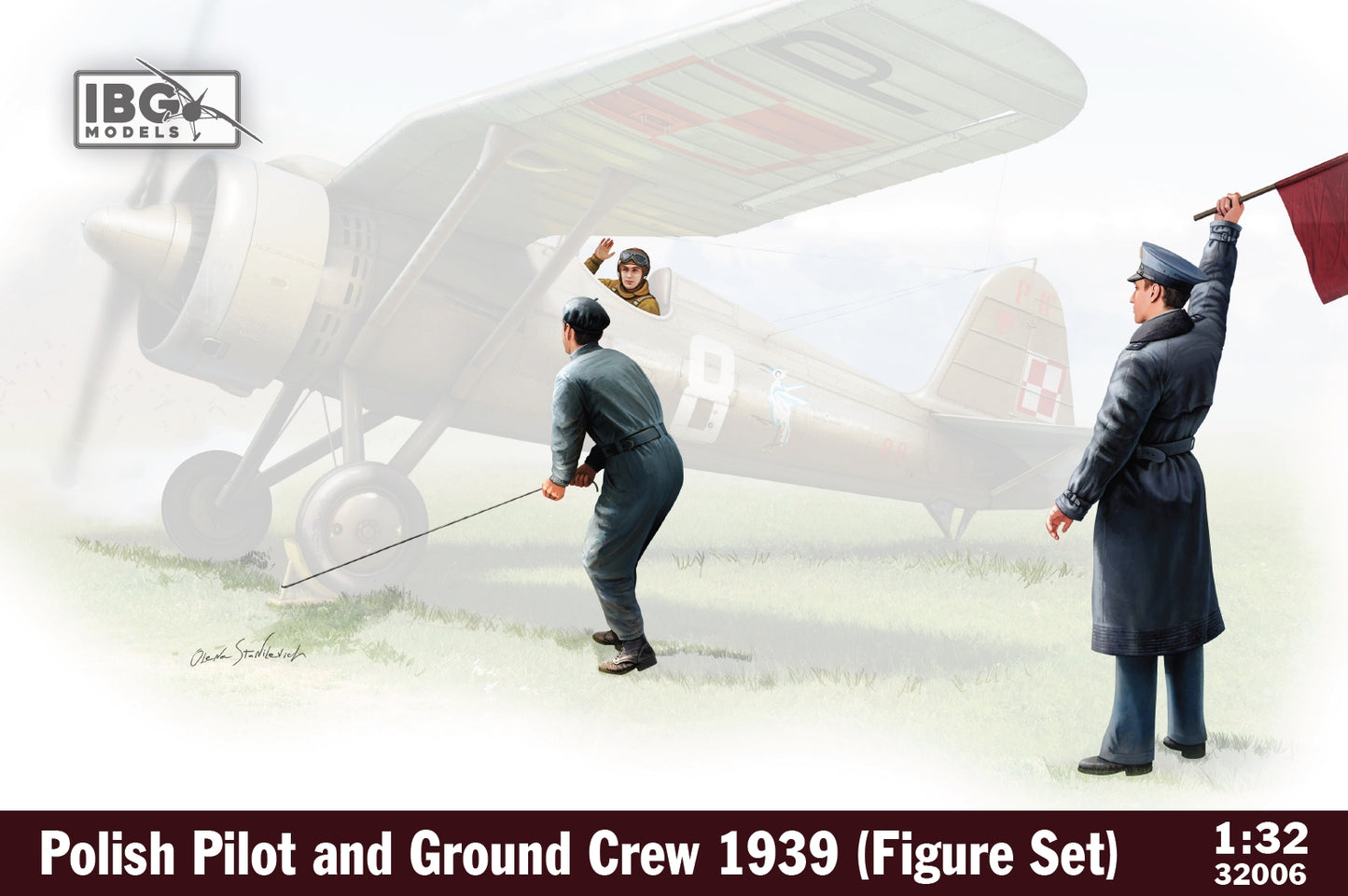 IBG Models 32006 1:32 Polish Pilot and Ground Crew 1939 Figure Set