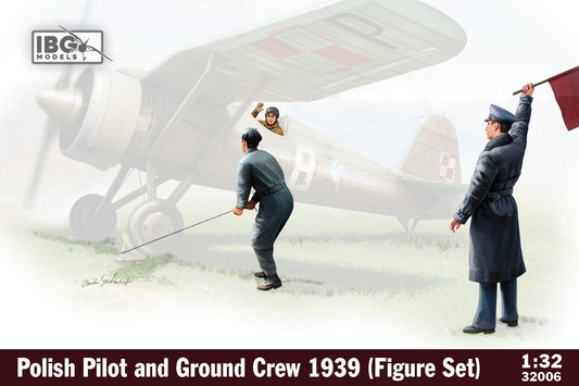 IBG Models 32006 1:32 Polish Pilot and Ground Crew 1939 Figure Set