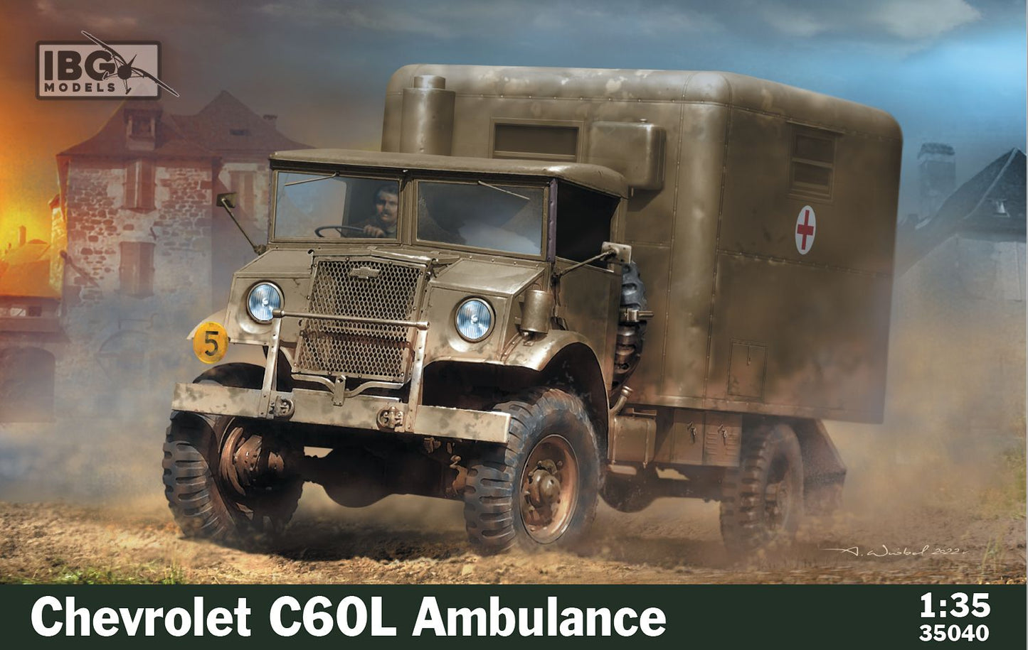 IBG Models 35040 1:35 Chevrolet C60L Ambulance