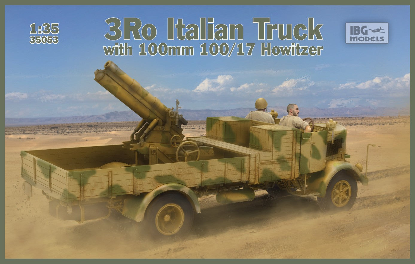 IBG Models 35053 1:35 3Ro Italian Truck with 100mm 100/17 Howitzer