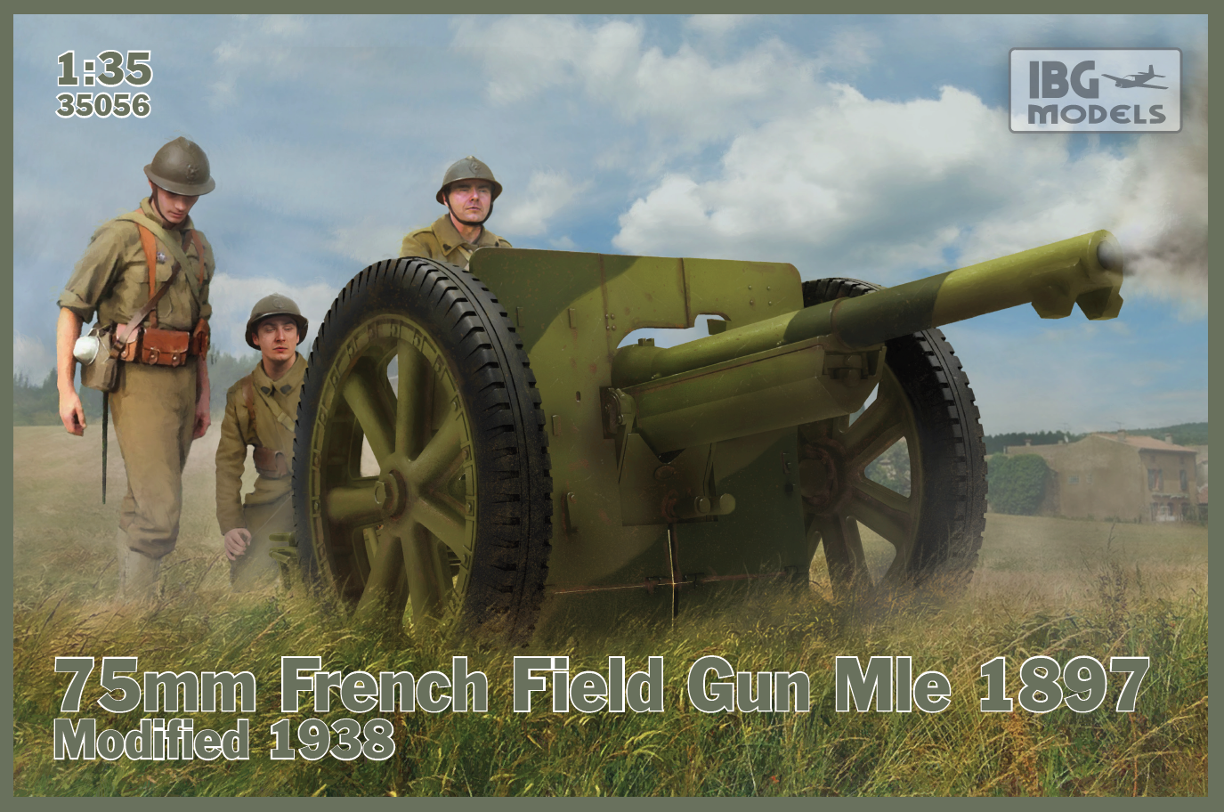 IBG Models 35056 1:35 75mm French Field Gun Mle 1897 Modified 1938