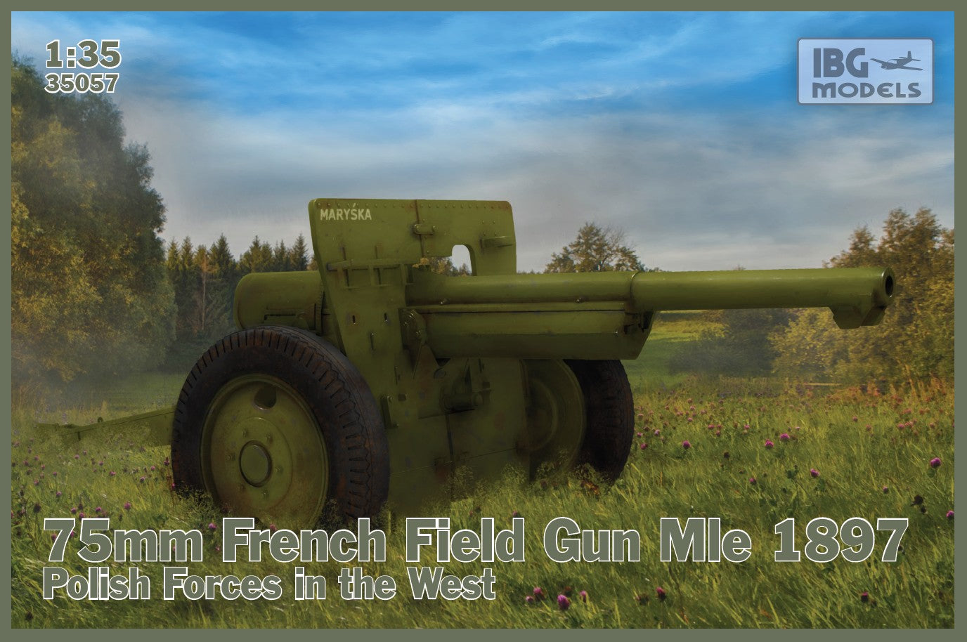 IBG Models 35057 1:35 75mm French Field Gun Mle 1897 Polish Forces in the West