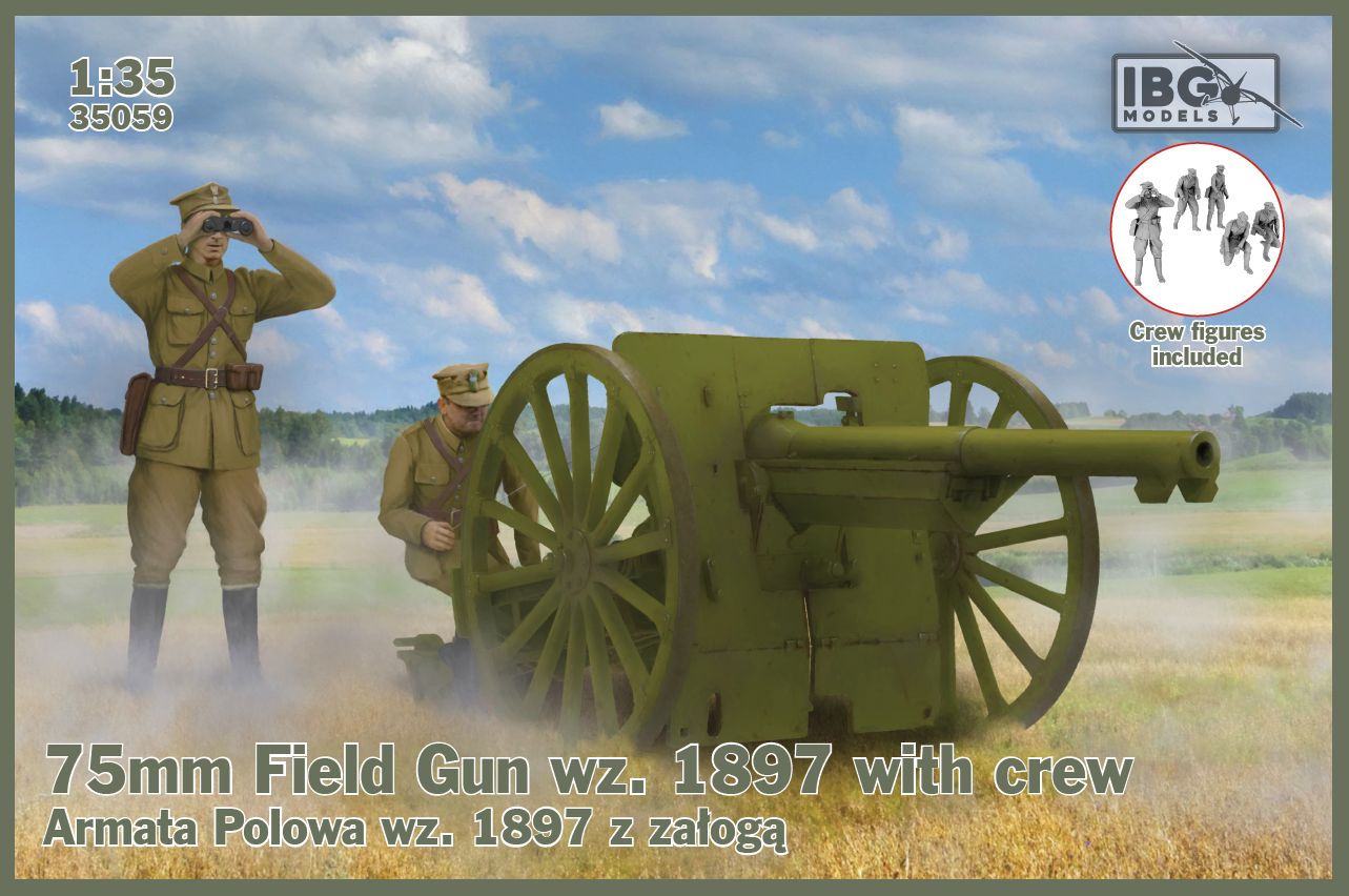 IBG Models 35059 1:35 75mm Field Gun wz. 1897 with Crew