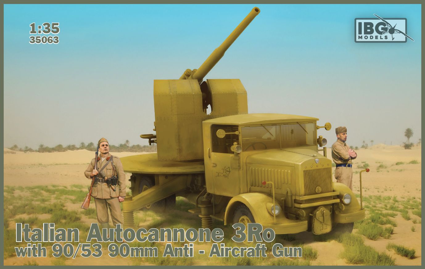 IBG Models 35063 1:35 Italian Autocannone 3Ro with 90/53 90mm Anti-Aircraft Gun