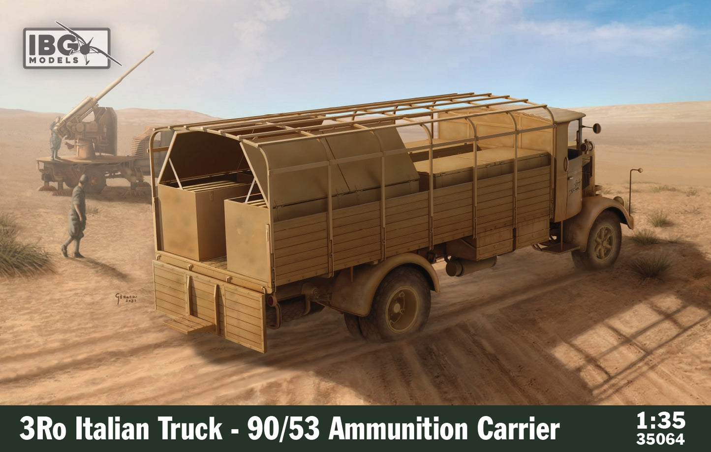 IBG Models 35064 1:35 3Ro Italian Truck - 90/53 Ammunition Carrier