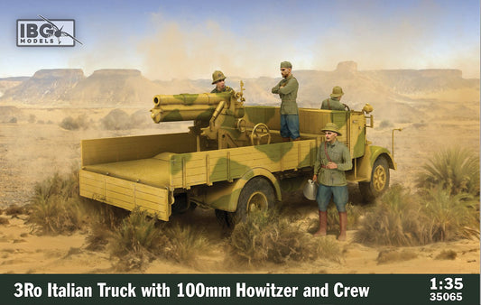 IBG Models 35065 1:35 3Ro Italian Truck with 100mm Howitzer and Crew Figures