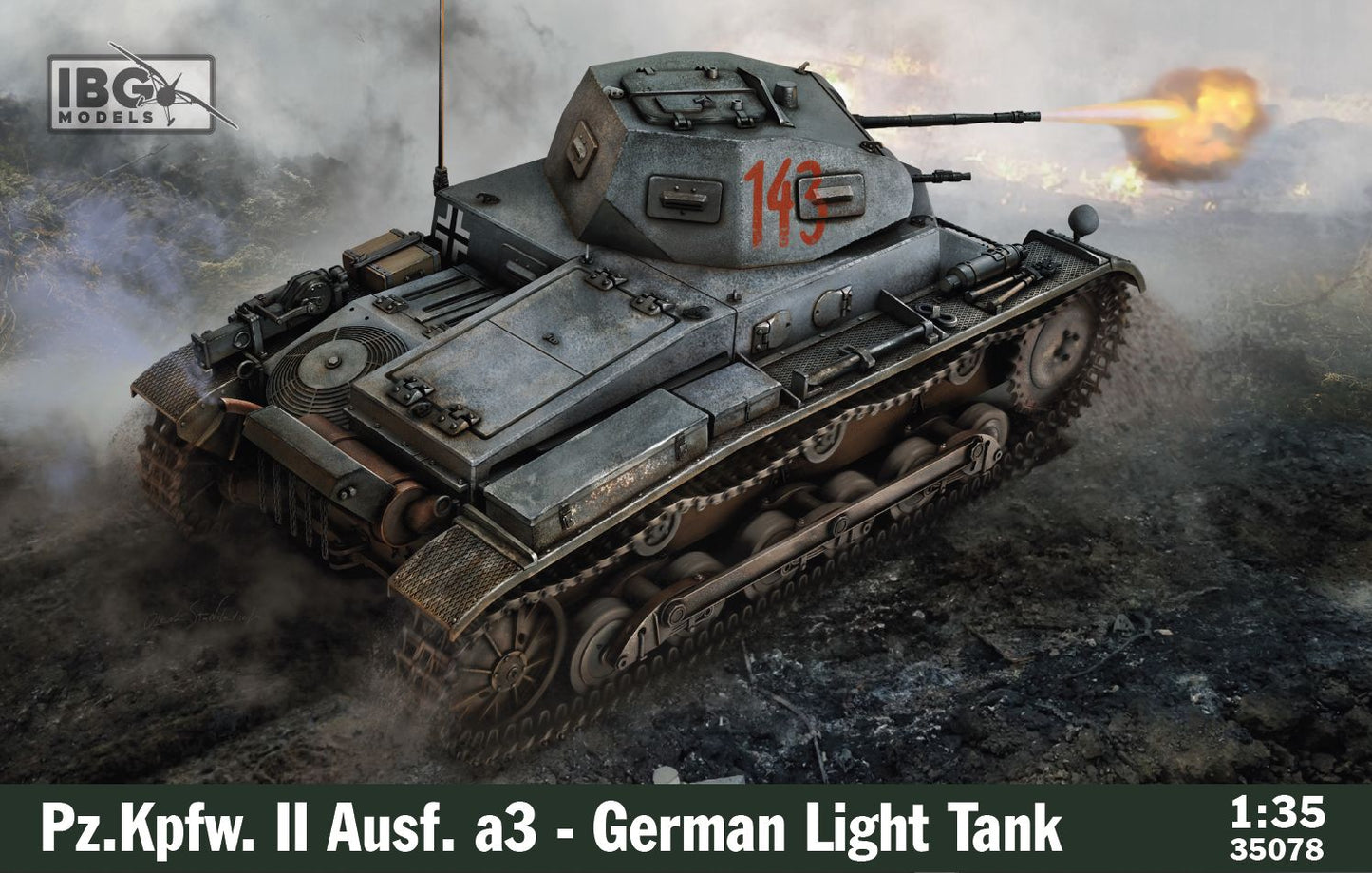 IBG Models 35078 1:35 Pz.Kpfw.II Ausf.a3 - German Light Tank