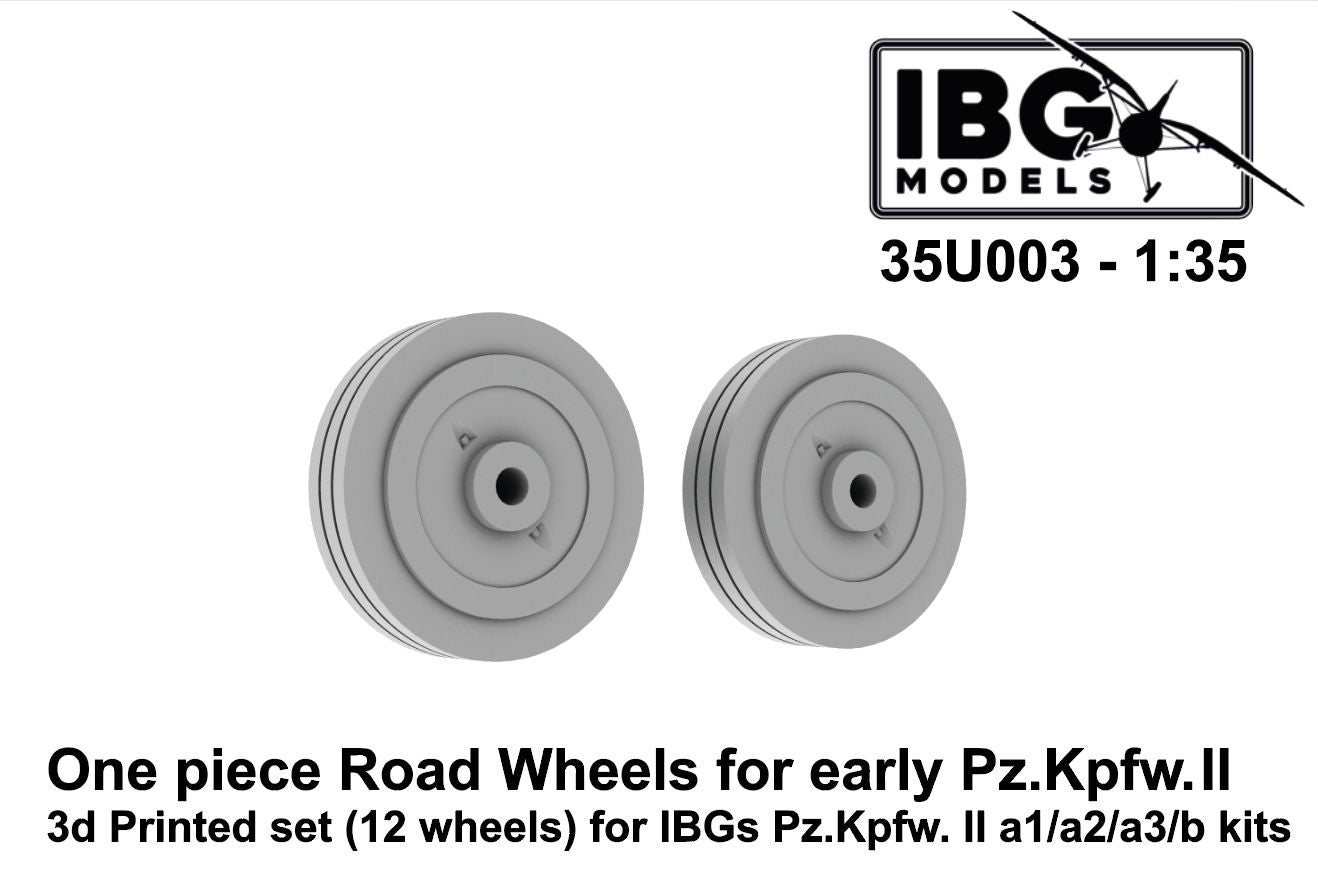 IBG Models 35U003 1:35 3D Printed One Piece Road Wheels for early Pz. IIs