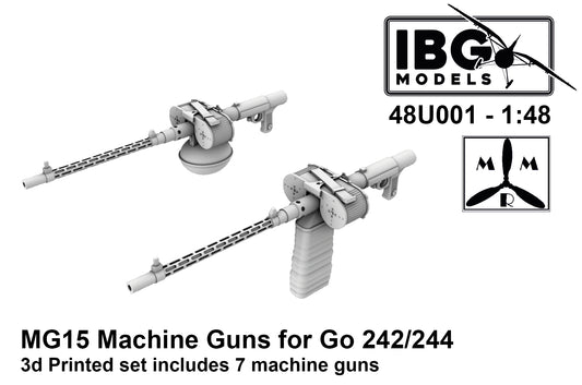 IBG Models 48U001 1:48 MG15 Machine Guns for the Gotha Go-242/2Go-44B-1