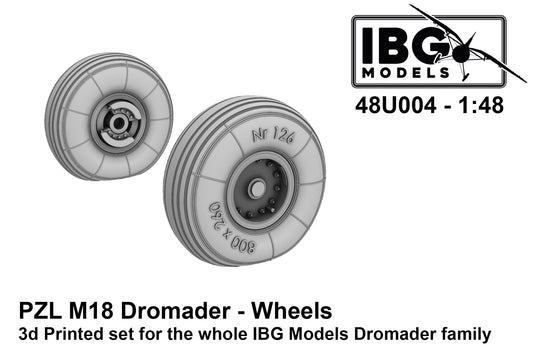 IBG Models 48U004 1:48 PZL M18 Dromader - Wheels - 3d Printed Set