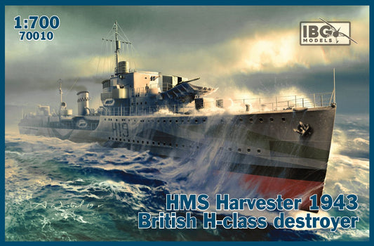 IBG Models 70010 1:700 H.M.S. Harvester 1943 British H-Class Destroyer