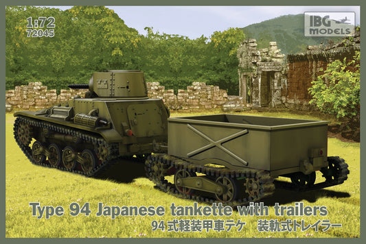 IBG Models 72045 1:72 Type 94 Japanese Tankette with Trailers