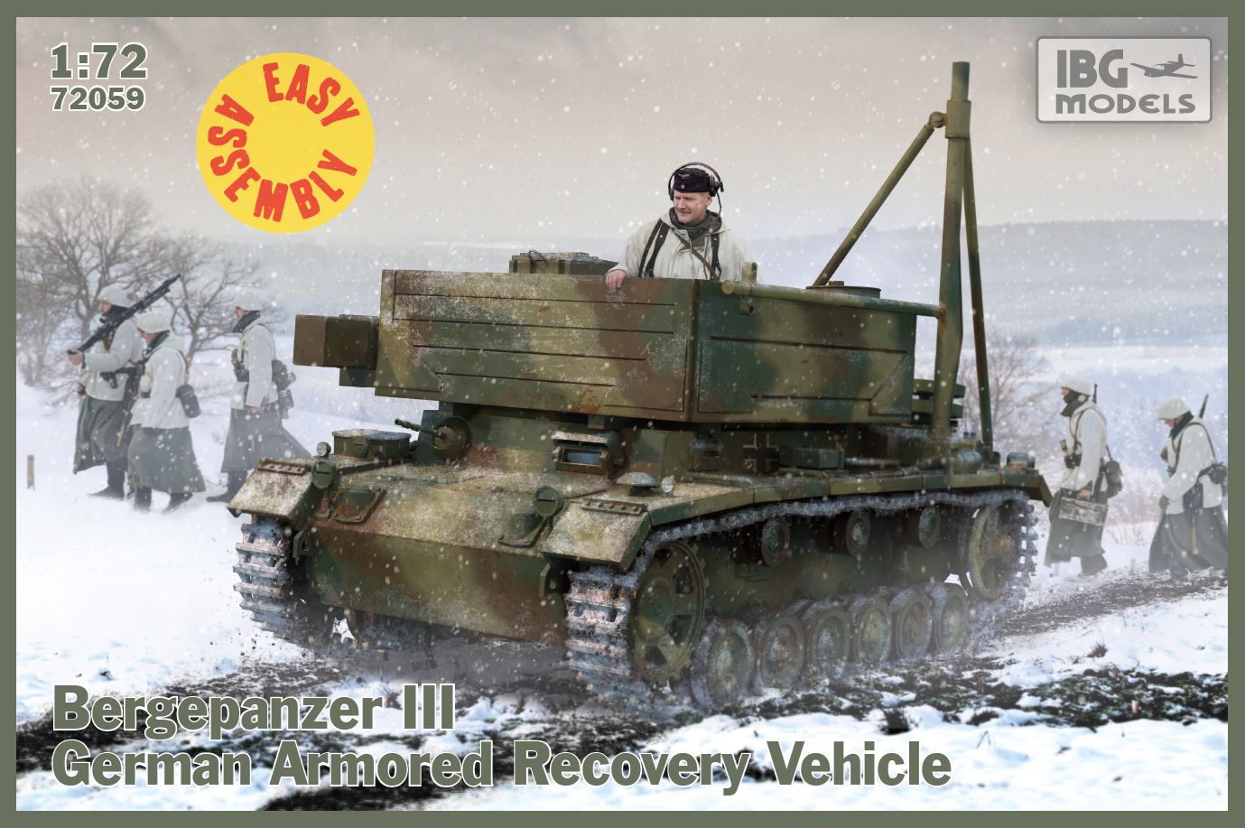 IBG Models 72059 1:72 Bergepanzer III German Armored Recovery Vehicle (Easy Assembly)