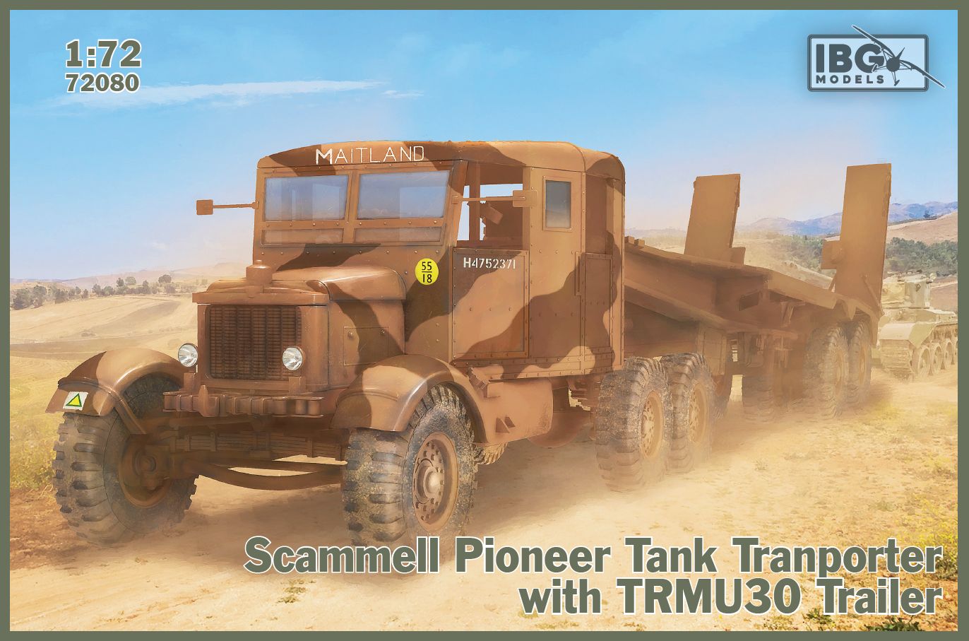 IBG Models 72080 1:72 Scammell Pioneer Tank Transporter with TRMU30 Trailer