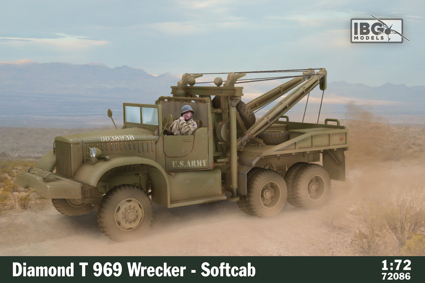 IBG Models 72086 1:72 Diamond T 969 Wrecker - Softcab