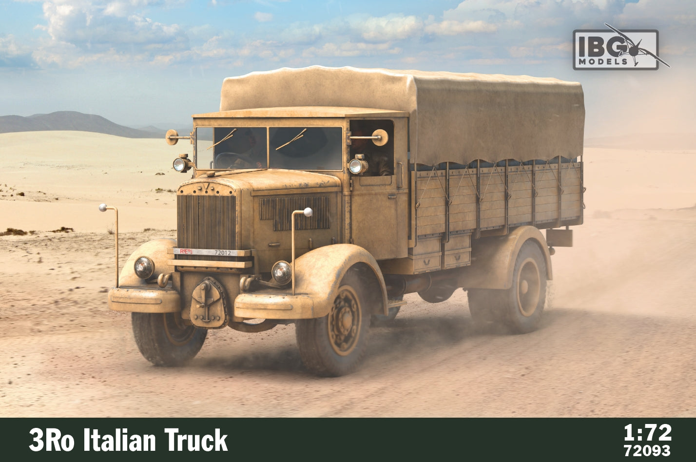 IBG Models 72093 1:72 3Ro Italian Covered Truck