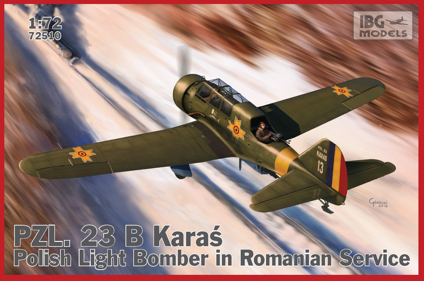 IBG Models 72510 1:72 PZL P.23B Karas Polish Light Bomber in Romanian Service