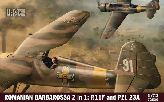 IBG Models 72530 1:72 Romanian Barbarossa 2 in 1: P.11F and PZL 23A