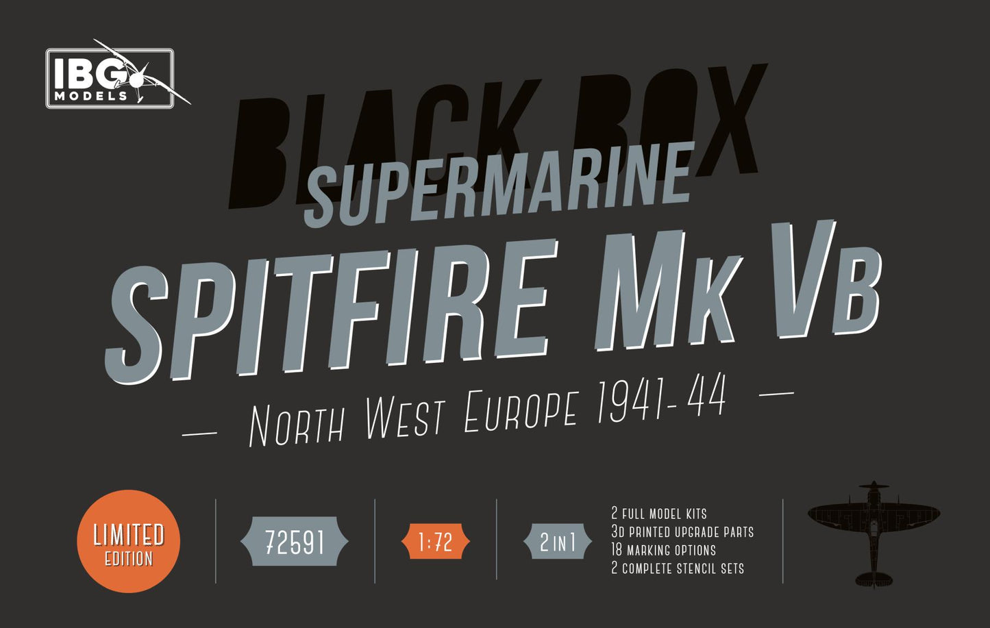 IBG Models 72591 1:72 Supermarine Spitfire Mk.Vb - North West Europe 1941-44 - Black Box Limited Edition