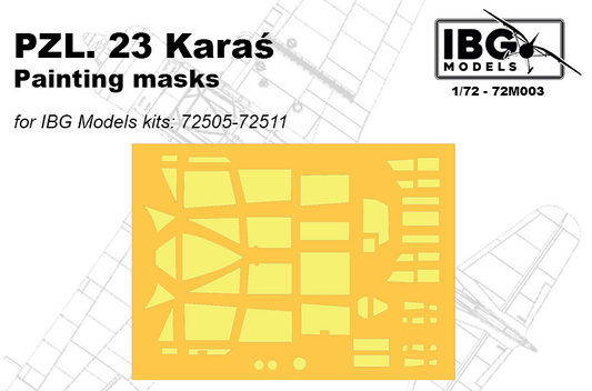 IBG Models 72M003 1:72 PZL P.23 Karas Canopy Paint Mask