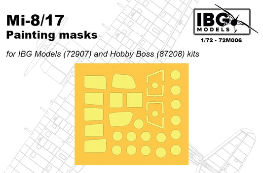 IBG Models 72M006 1:72 Mil Mi-17 Canopy Frame Paint Masks