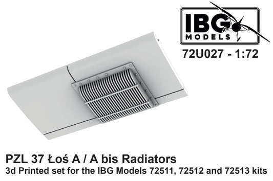 IBG Models 72U027 1:72 Radiators for PZL-37 Los A/A bis