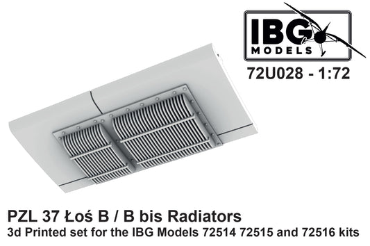 IBG Models 72U028 1:72 Radiators for PZL-37 LoS B/B bis