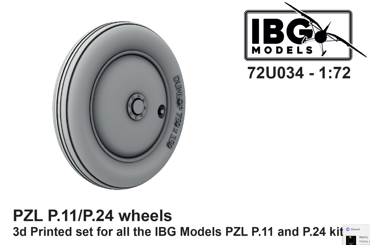 IBG Models 72U034 1:72 PZL P.11/P.24 Wheels