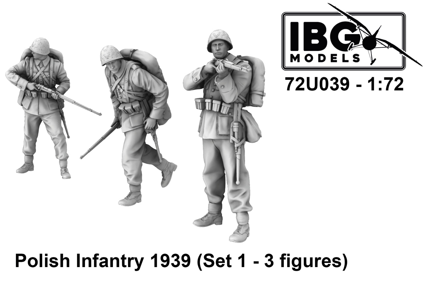 IBG Models 72U039 1:72 3D Printed Polish Infantry 1939 Set 1