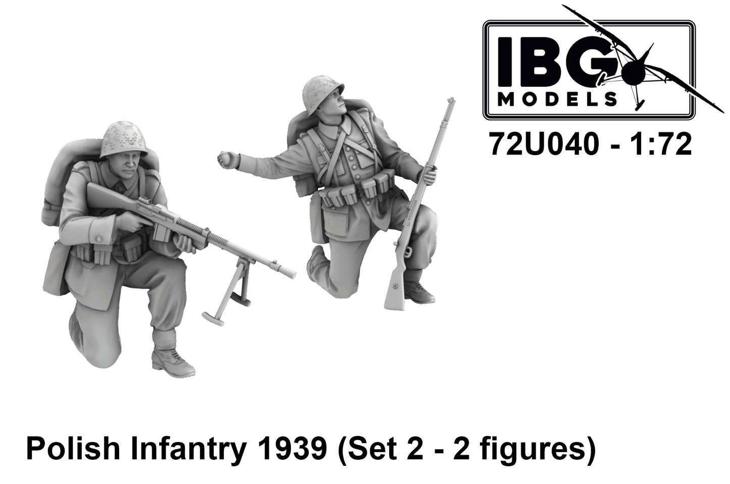 IBG Models 72U040 1:72 3D Printed Polish Infantry 1939 Set 2