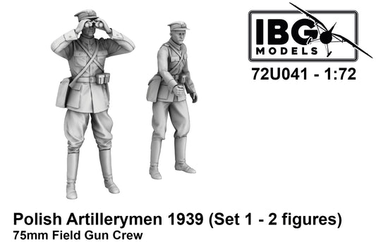 IBG Models 72U041 1:72 3D Printed Polish Artillerymen - 75mm Field Gun Crew Set 1