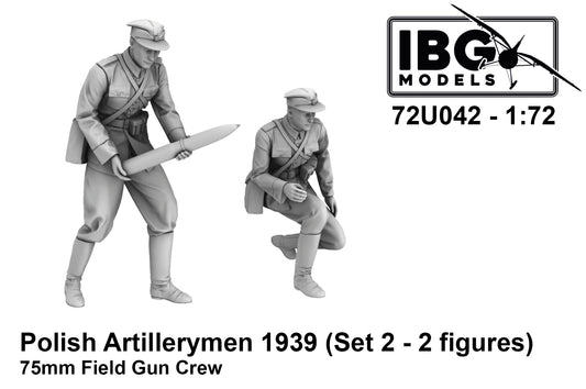 IBG Models 72U042 1:72 3D Printed Polish Artillerymen - 75mm Field Gun Crew Set 2