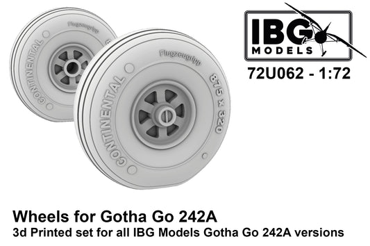 IBG Models 72U062 1:72 Gotha Go-242A-1/Go-244 3D-Printed Wheels