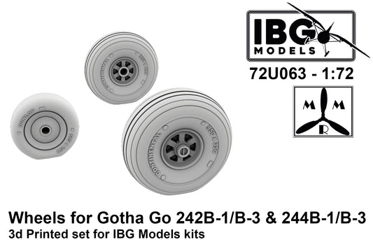IBG Models 72U063 1:72 Wheels for Gotha Go-242B-1/B-3 & Go-244B-1/B-3