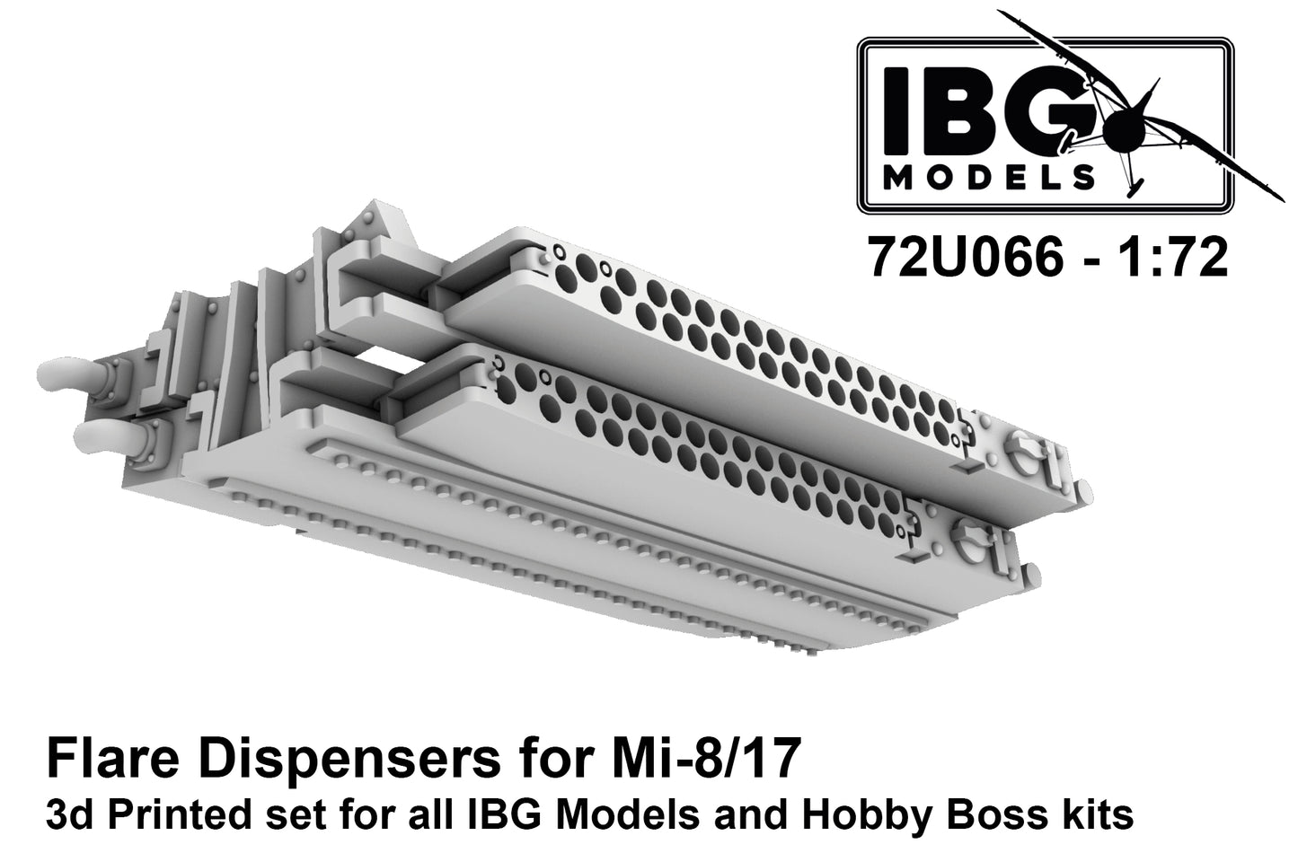 IBG Models 72U066 1:72 Mil Mi-8 and Mi-17 Flare Dispensers (3D-Printed)