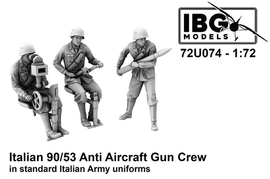 IBG Models 72U074 1:72 Italian 90/53 Anti Aircraft Gun Crew in Standard Uniforms