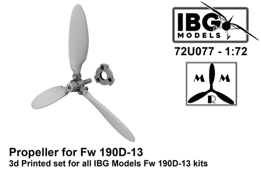 IBG Models 72U077 1:72 Propeller for Focke-Wulf Fw-190D-13