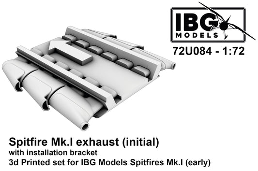IBG Models 72U084 1:72 Supermarine Spitfire Mk.I Exhaust (Initial) with Installation Bracket