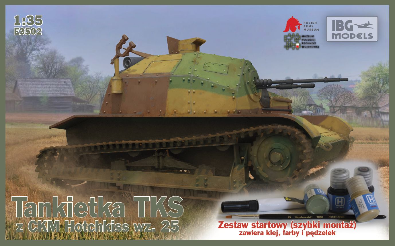 IBG Models E3502 1:35 TKS Polish Tankette with Machine Gun