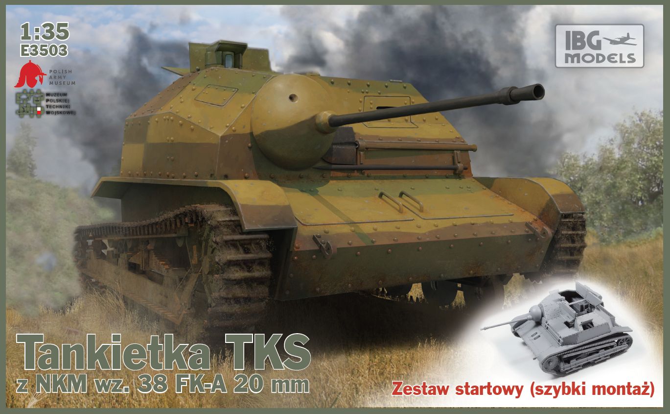 IBG Models E3503 1:35 TKS Polish Tankette with 20mm FK-A NKM (Quick Build Tracks)