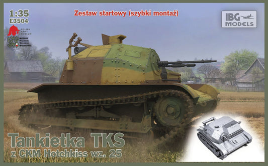 IBG Models E3504 1:35 TKS Polish Tankette Hotchkiss MG (Quick Build Tracks)