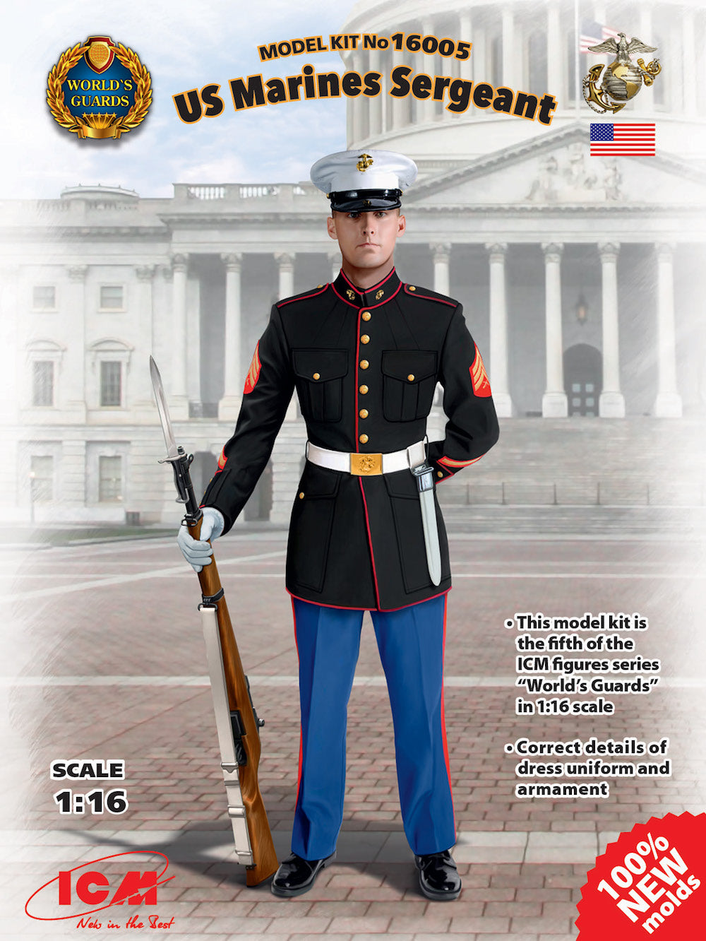 ICM 16005 1:16 U.S. Marines Sergeant